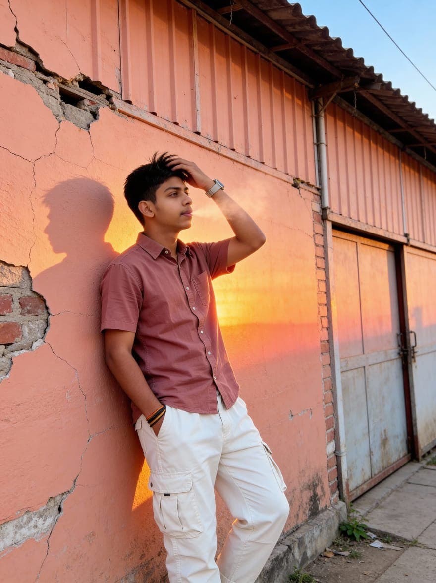 Golden hour male portrait