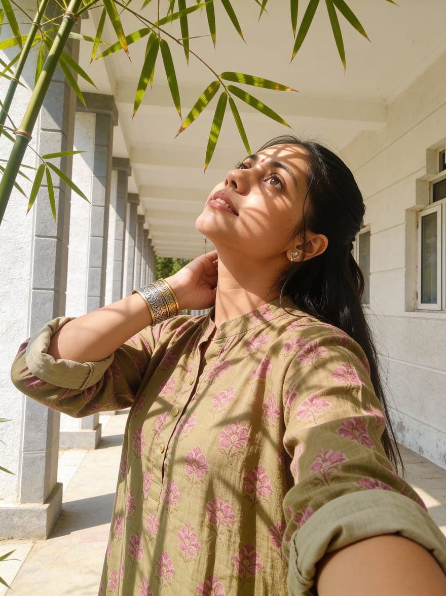 Female dating profile photo