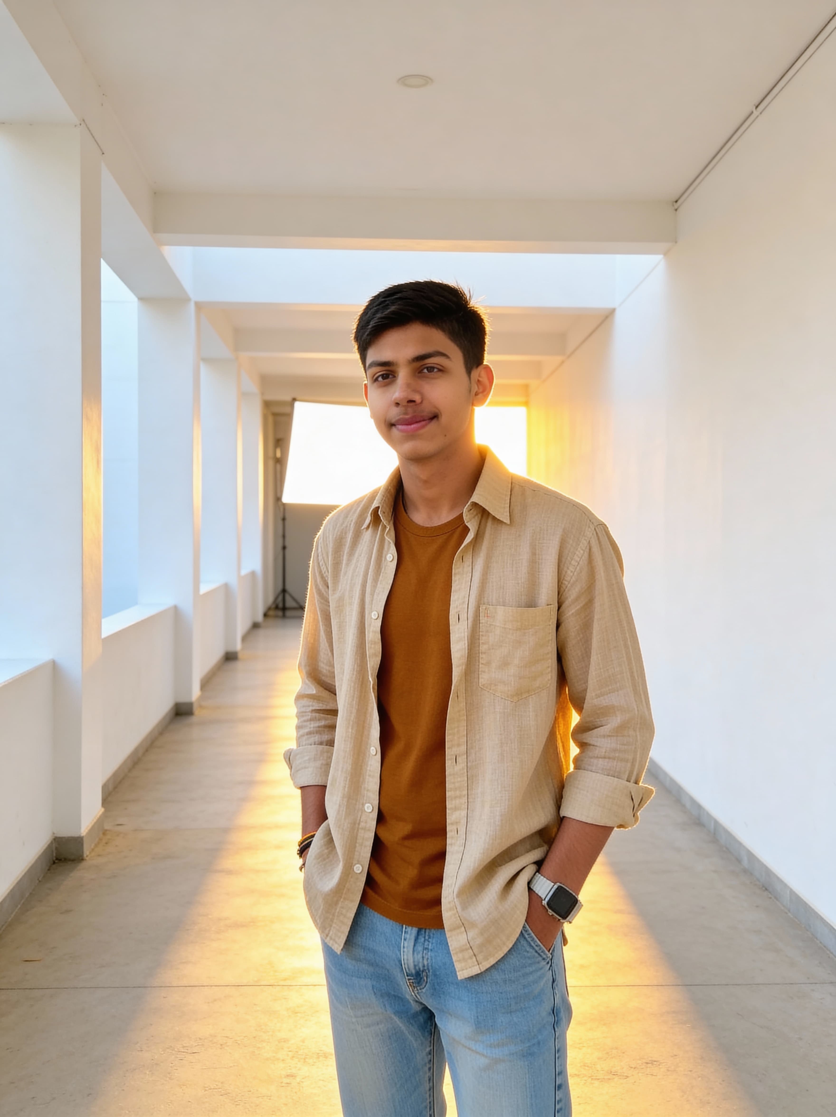 AI generated professional male portrait for business use